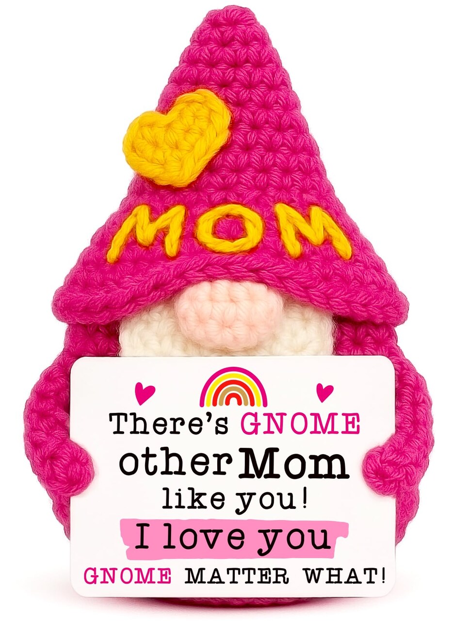 Mom Gifts for Mothers Day - Funny Mother's Day Birthday Easter Basket Gnome Gift for Mom from Daughter Son, Cute Crochet Gnomes for Mother Mama Mommy I Love You Christmas Stocking Stuffers